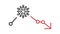 Graph coronavirus stock market fal, Pandemic falling markets