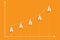 Graph and diagram from planes with increase growth. Finance and business concept. Vector