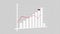 Graph Growth Chart Infographics Profit up Stats Animation white background