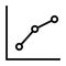 Graph icon with dot connect outline style