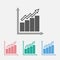 graph icon mathematic bar analyze chart