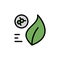 Graph, molecule, leaf icon. Simple color with outline vector elements of automated farming icons for ui and ux, website or mobile