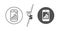 Graph phone line icon. Column chart sign. Vector