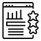 Graph rating icon outline vector. Growth chart
