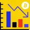 Graph showing decrease of bitcoin value