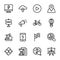 Graph, Sprint, Boost, Brain, Gain line Icons Pack