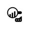 Graph Statistic Search and Comment Glyph Icon, Logo, Vector