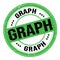 GRAPH text written on green-black round stamp sign