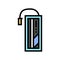 graphene battery color icon vector illustration