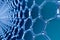 Graphene molecular nano technology structure on a blue background - 3d rendering