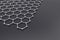 Graphene Surface, nanotechnology background. 3d illustration