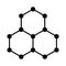 Graphene symbol, schematic molecular structure of graphene