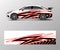 Graphic abstract racing designs for vehicle Sticker vinyl wrap. Car decal vector