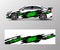 Graphic abstract racing designs for vehicle Sticker vinyl wrap. Car decal vector