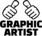 Graphic artist with thumbs