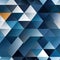 Graphic with blue triangles and monochromatic shadows in angular simplicity (tiled)