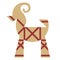 Graphic Christmas goat symbol