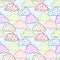 Graphic Clouds Seamless Pattern
