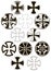 Graphic cross icons vector set