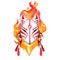Graphic deamon fox mask