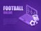 Graphic design background football game live. Concept football online