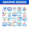 Graphic Design And Creativity Icons Set Vector