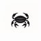 Graphic Design-inspired Crab Icon With Tribal Abstraction