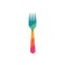 Graphic Design-inspired Rainbow Fork Icon On White Background