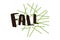 Graphic design of a word `Fall` with lines in branches abstraction