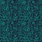 Graphic designer profession seamless pattern with turquoise linear icons.