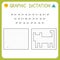 Graphic dictation. Cat. Kindergarten educational game for kids. Preschool worksheet for practicing motor skills. Working pages for