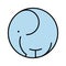 Graphic drawing elephant animal symbol sign logo