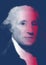 Graphic elaboration of the portrait of George Washington, first president of the United States