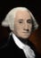 Graphic elaboration of the portrait of George Washington, first president of the United States