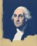 Graphic elaboration of the portrait of George Washington, first president of the United States