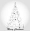 Graphic elegant Christmas tree