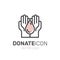 Graphic Element for Nonprofit Organizations and Donation Centre. Fundraising Symbols. Crowdfunding Project Label