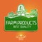 Graphic farm product label