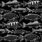 Graphic freshwater fish pattern