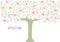 Graphic image collection of tree. seasons. spring. vector illustration