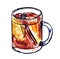 Graphic image of a glass of mulled