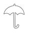 Graphic image of a rain umbrella on a white background