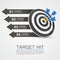 Graphic information target with darts