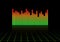 Graphic music equalizer with black background