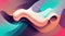 Graphic painting wavy background digital art