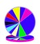 Graphic Pie-Graph in Bright Bold Colors for budgets