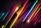 Graphic rays neon banner digital background