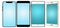 Graphic resource image shows four cell phones with blank screens