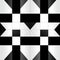 Graphic Symbolism: Black And White Quilt Block With Subtle Gradients