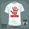 Graphic T- shirt design -Alto a la violencia - Stop Violence spanish text